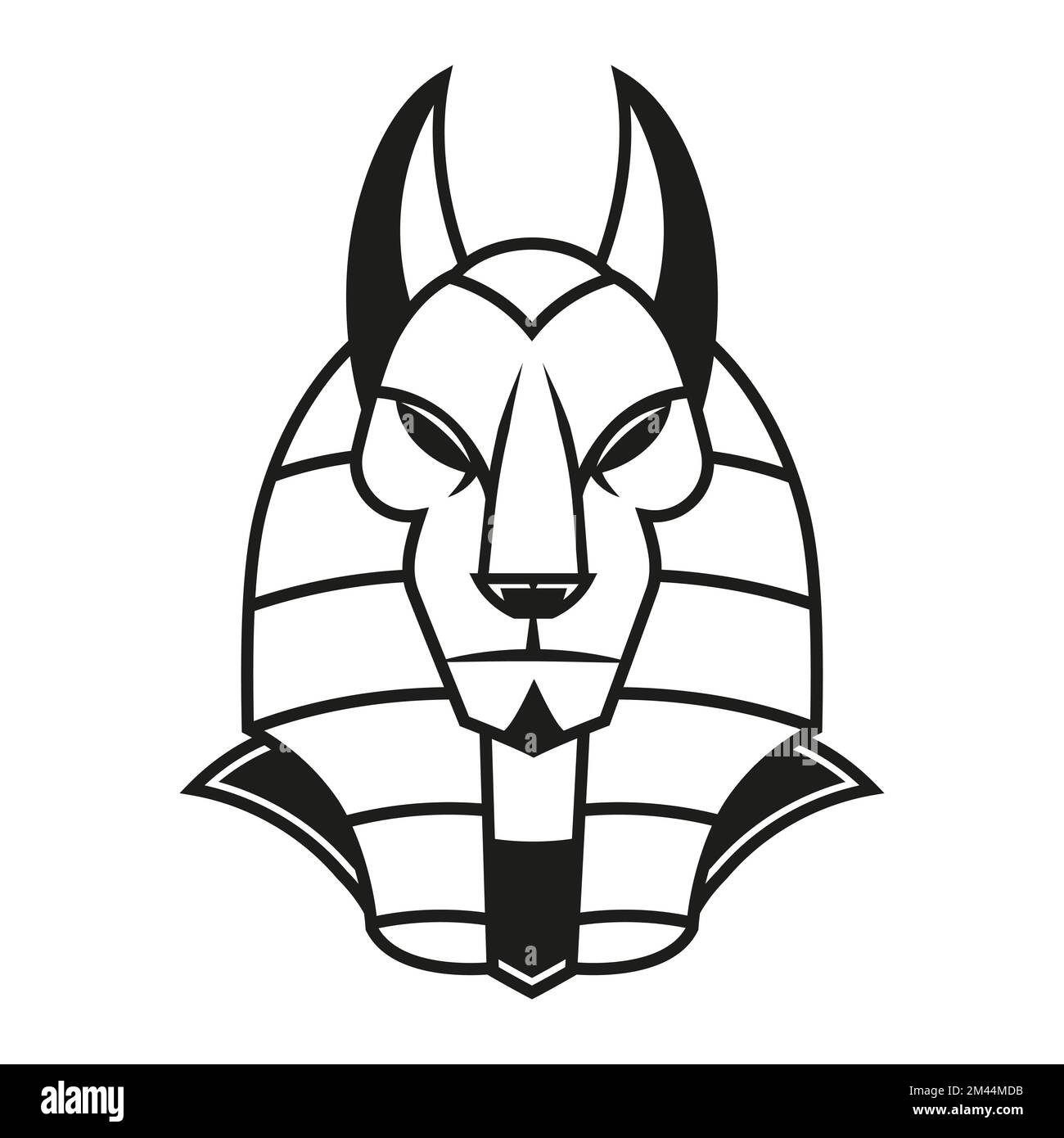 Logo Anubis moderne et sophistiqué. Concept de logo anubis professionnel. Illustration de Vecteur
