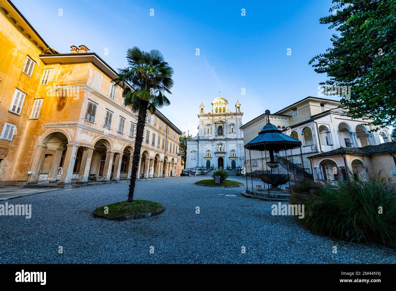 Basilica di Santa Maria Assunta, site classé au patrimoine mondial de l'UNESCO, Sacro Monte de Varallo, Italie Banque D'Images