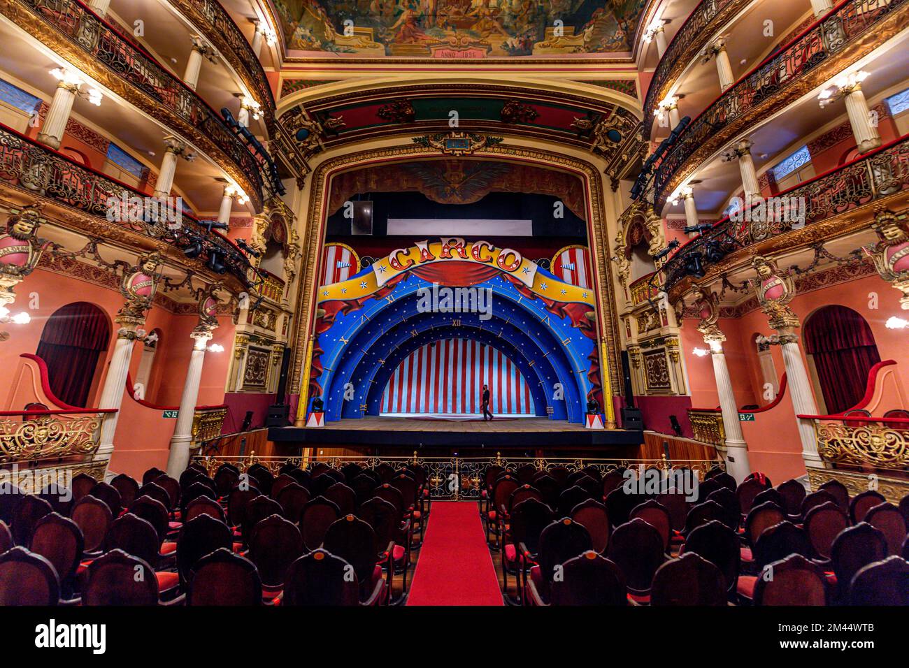 Magnifique intérieur du théâtre Amazone, Manaus, état Amazonas, Brésil Banque D'Images
