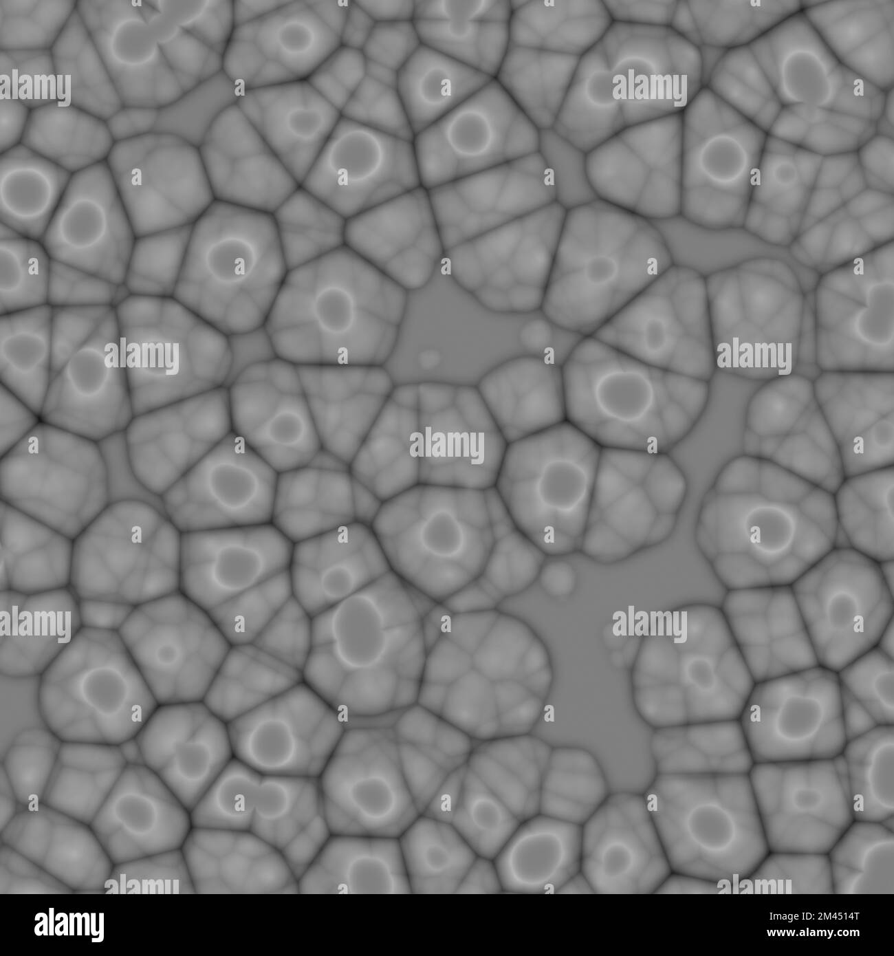 Cellule abstraite de virus ou bactérie pathogène sous microscope, illustration du biofilm. Banque D'Images