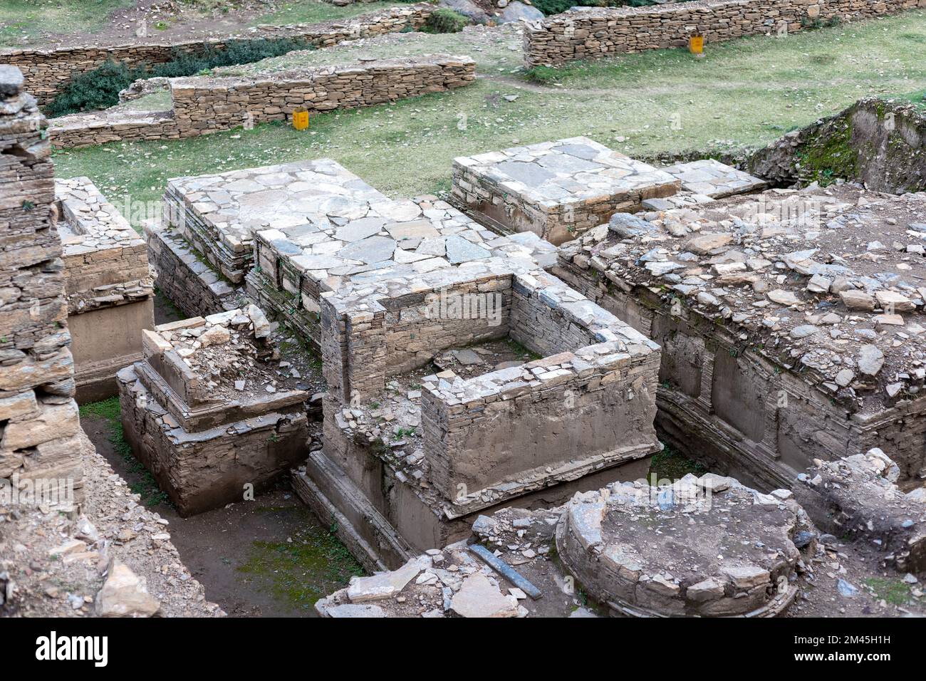 La stupa de Najigram reste dans la vallée de swat Banque D'Images