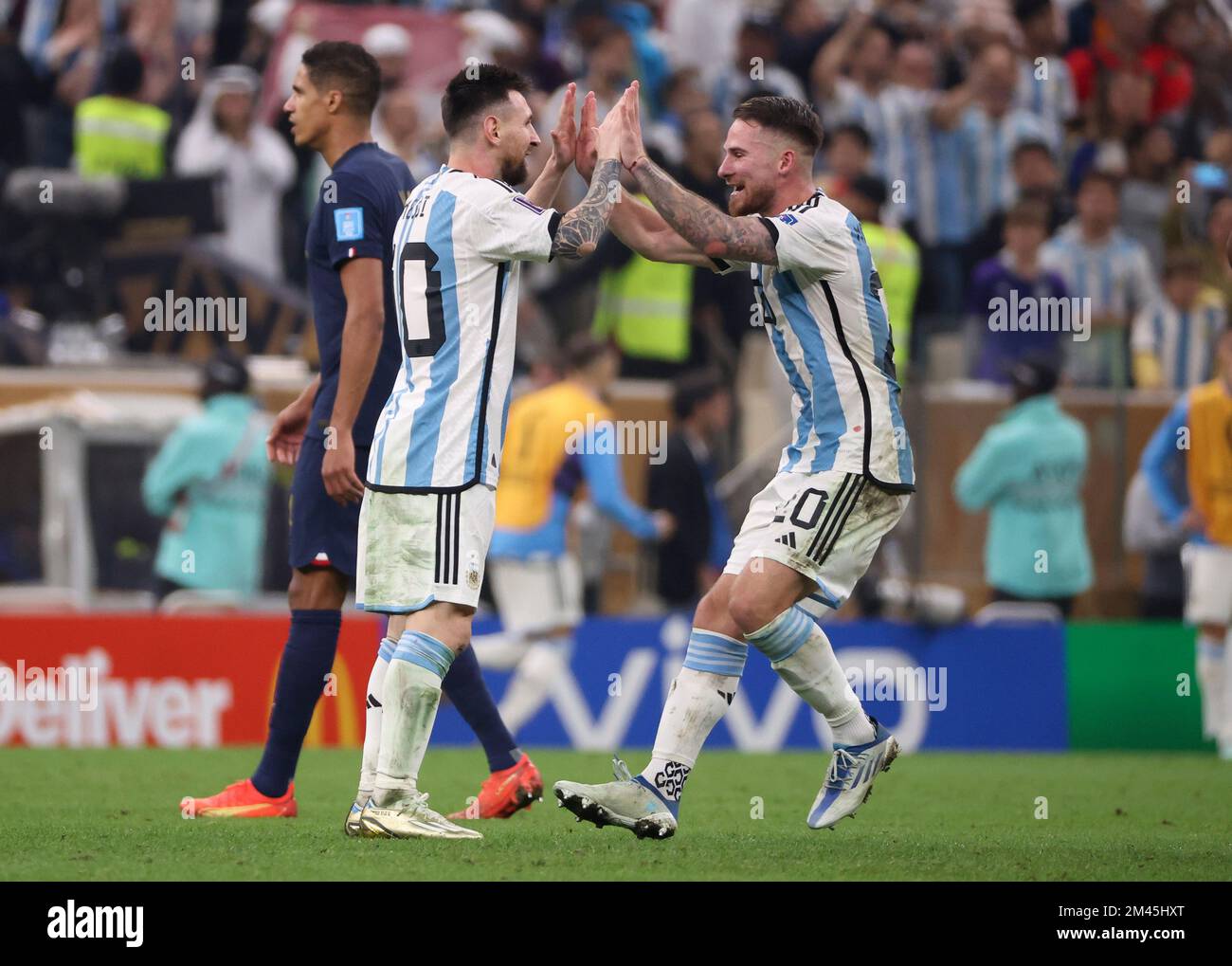 Qatar 18/12/2022, Lionel Messi d'Argentine célèbre son deuxième but