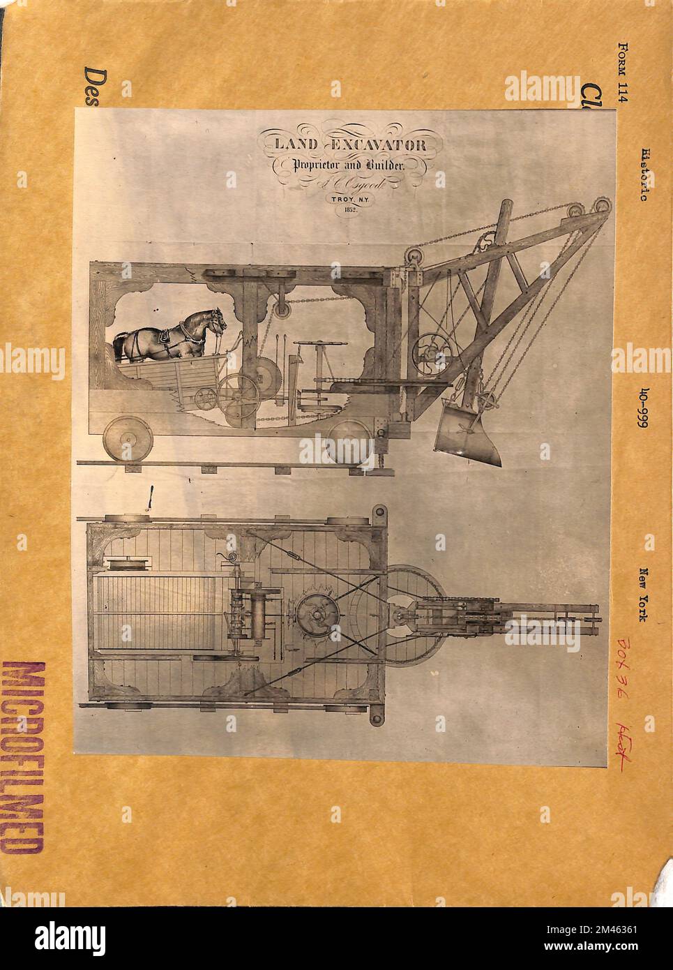Land Pelle, propriétaire et constructeur, J. C. Osgoode, Troy, New York. État: New York. Banque D'Images