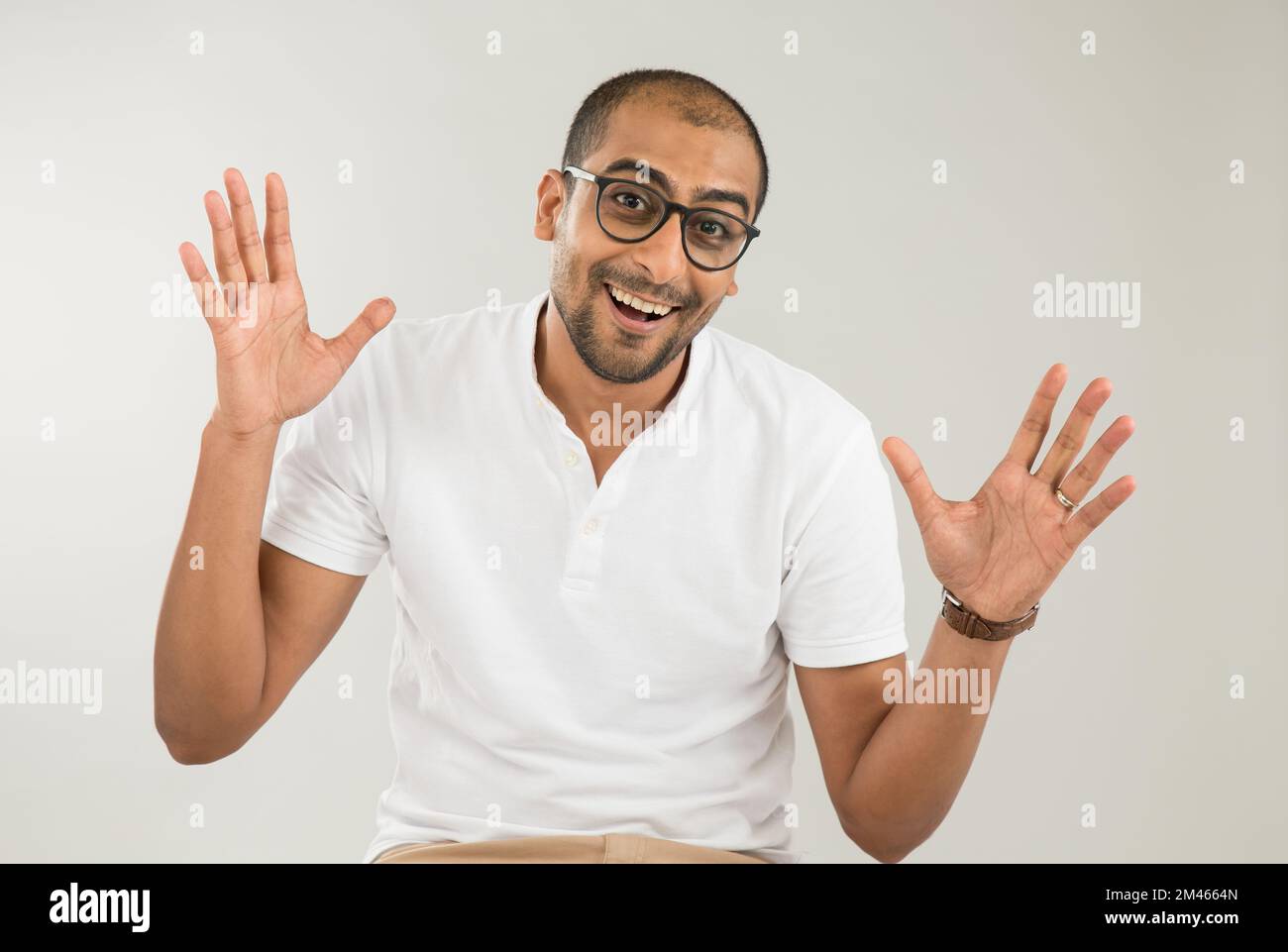 Portrait d'un homme arabe expatrié. Banque D'Images
