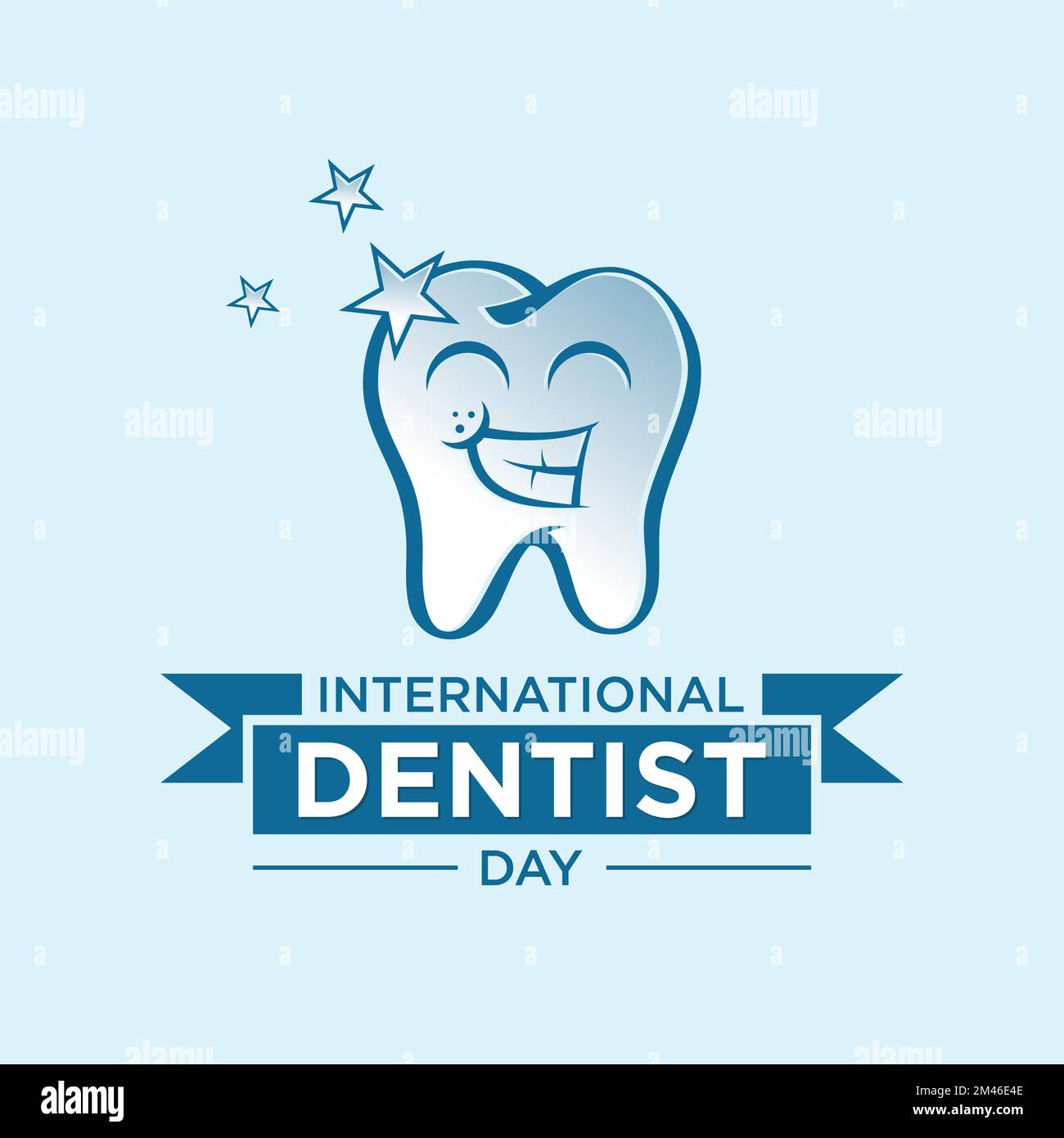 Arrière-plan du modèle de vecteur international de jour de dentiste. Illustration vectorielle Illustration de Vecteur