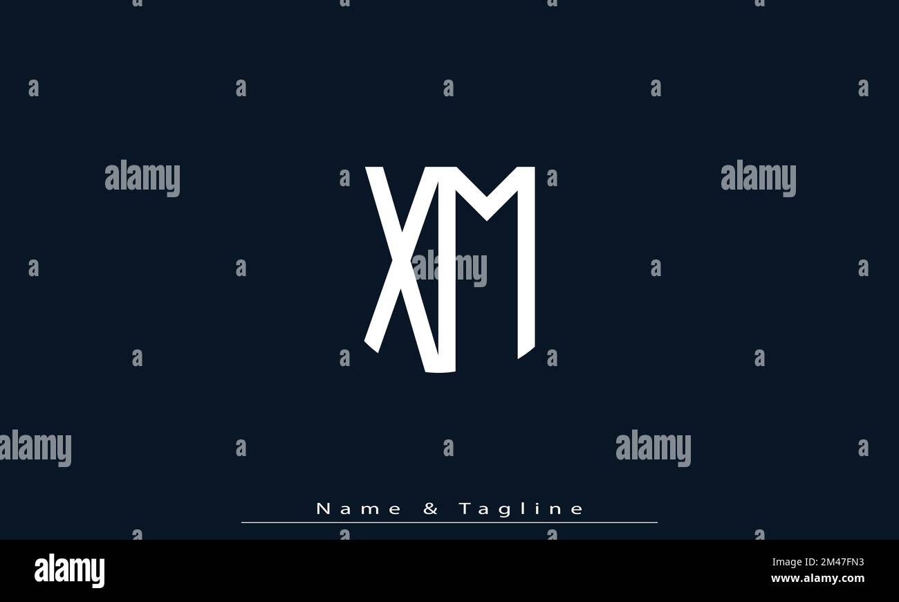 Lettres de l'alphabet initiales Monogram logo WM , MW Illustration de Vecteur