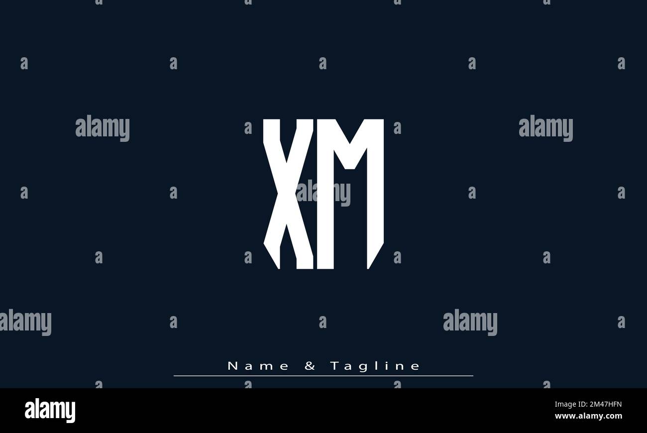 Lettres de l'alphabet initiales Monogram logo WM , MW Illustration de Vecteur