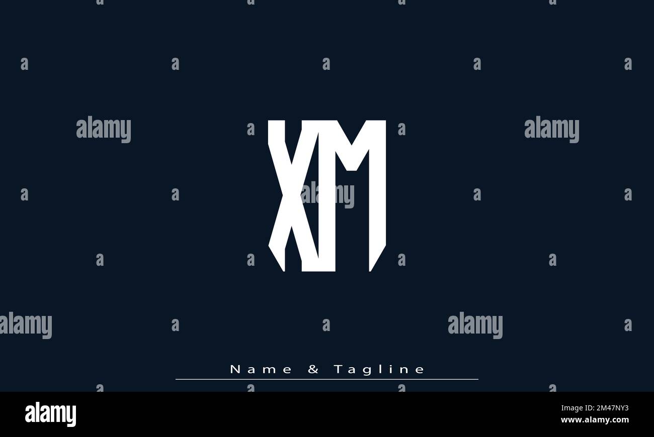 Lettres de l'alphabet initiales Monogram logo WM , MW Illustration de Vecteur