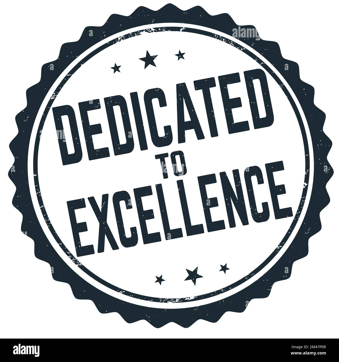 Dédié à l'excellence étiquette ou timbre sur fond blanc, illustration vectorielle Illustration de Vecteur