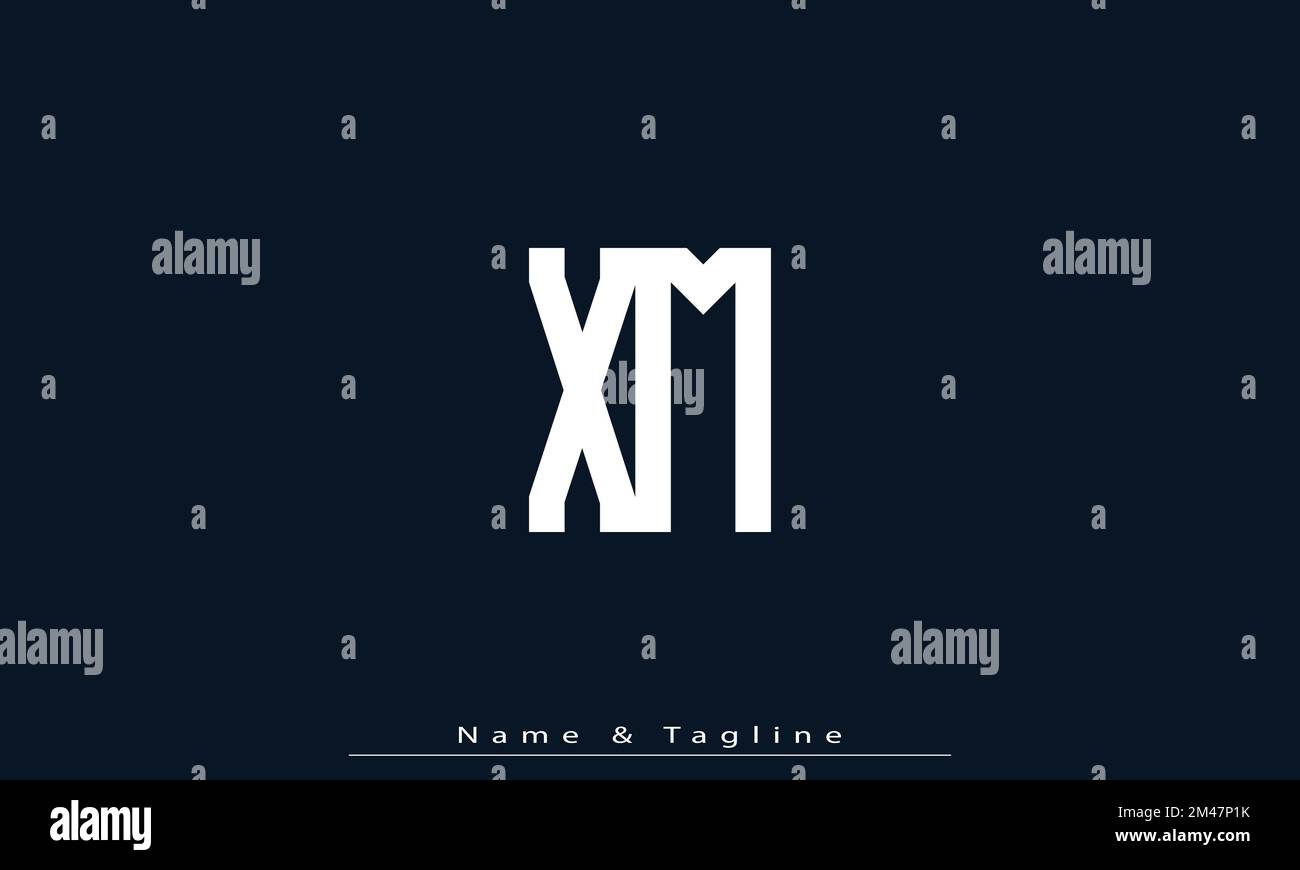Lettres de l'alphabet initiales Monogram logo WM , MW Illustration de Vecteur