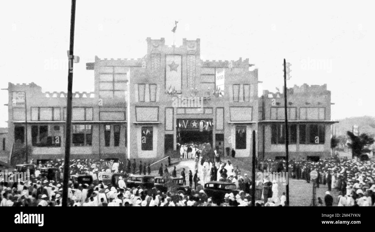 Inauguration du marché DE SANDAGA (1933) Banque D'Images