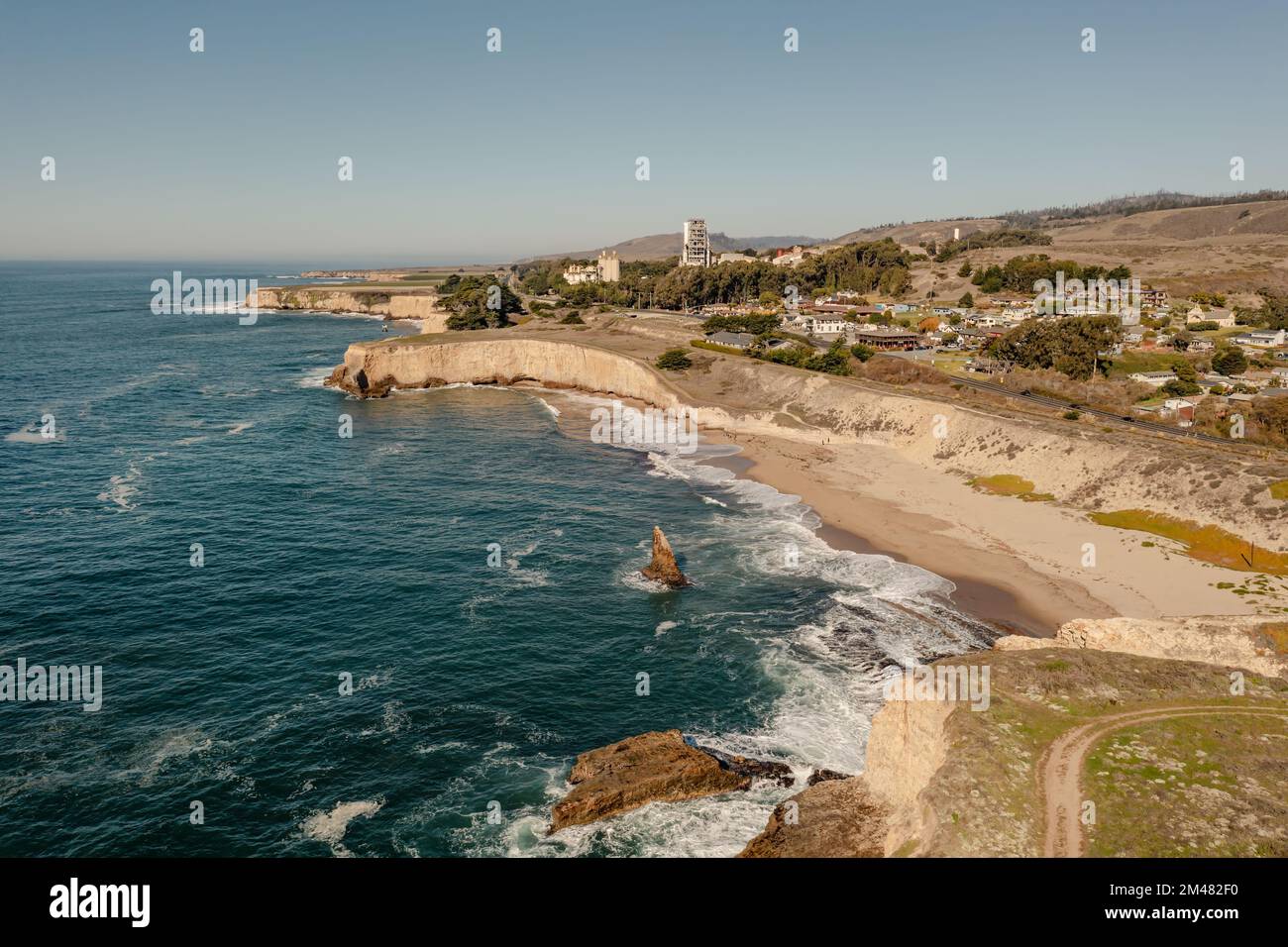 Davenport, en Californie, une petite ville côtière du nord de la Californie Banque D'Images