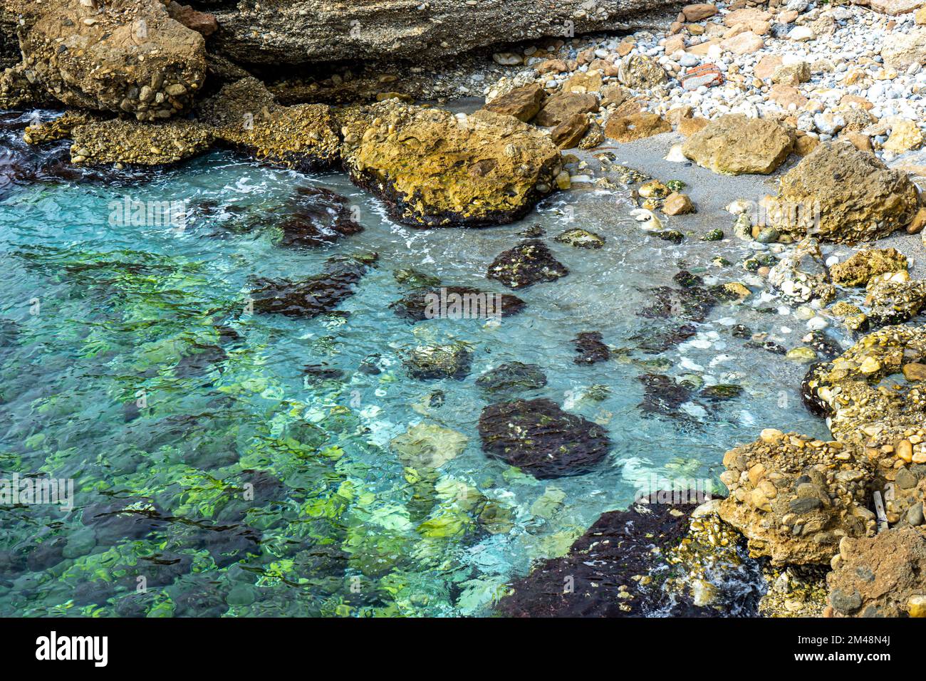 Baie méditerranéenne, Costa del sol, Espagne Banque D'Images