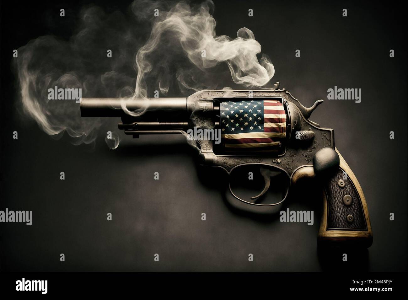 Illustration pour la culture des armes à feu aux États-Unis Banque D'Images