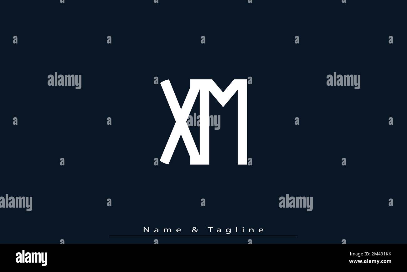 Lettres de l'alphabet initiales Monogram logo WM , MW Illustration de Vecteur