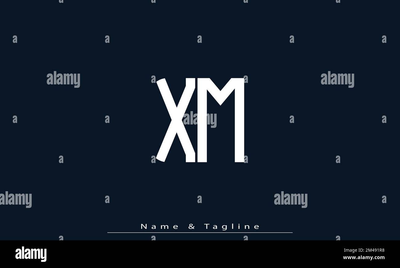 Lettres de l'alphabet initiales Monogram logo WM , MW Illustration de Vecteur