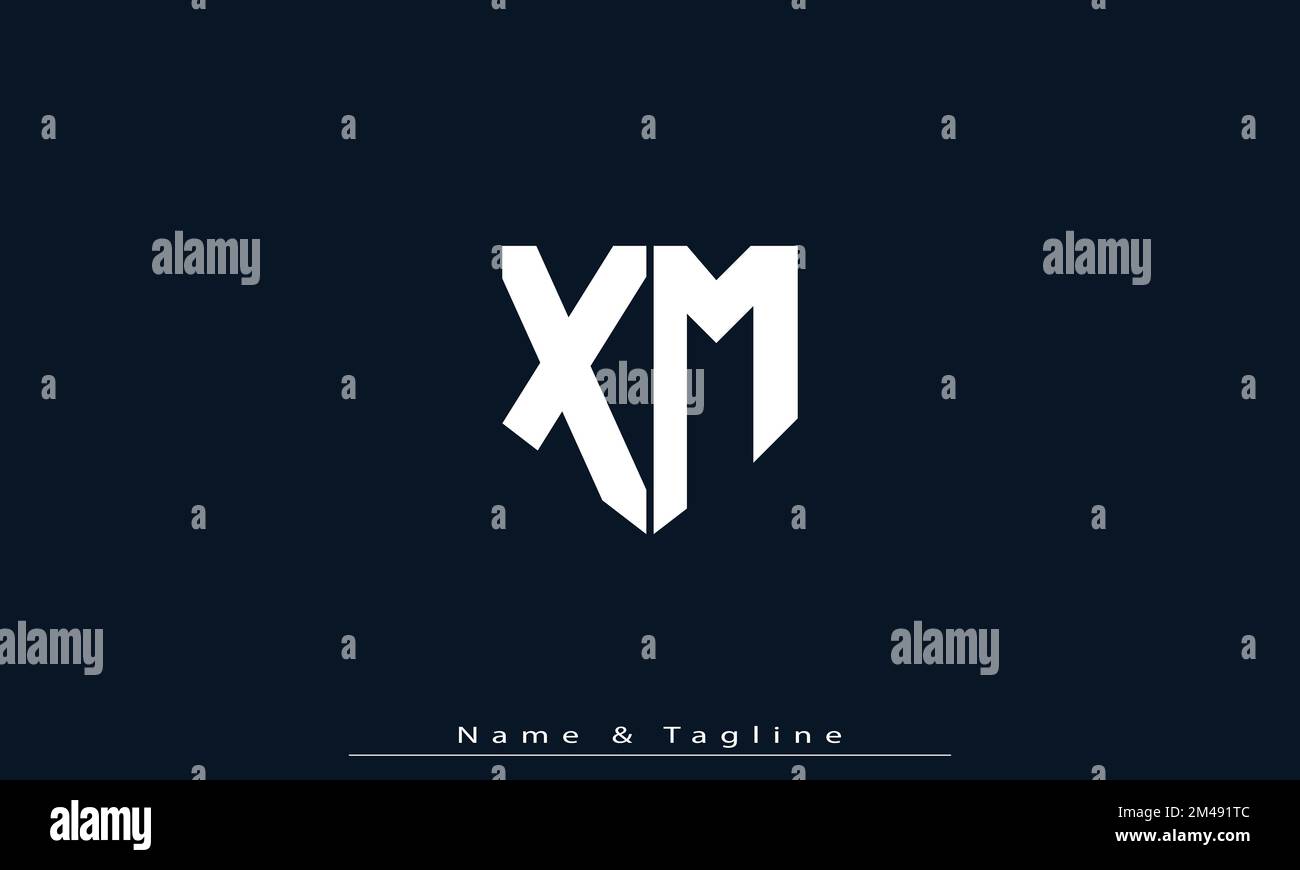 Lettres de l'alphabet initiales Monogram logo WM , MW Illustration de Vecteur