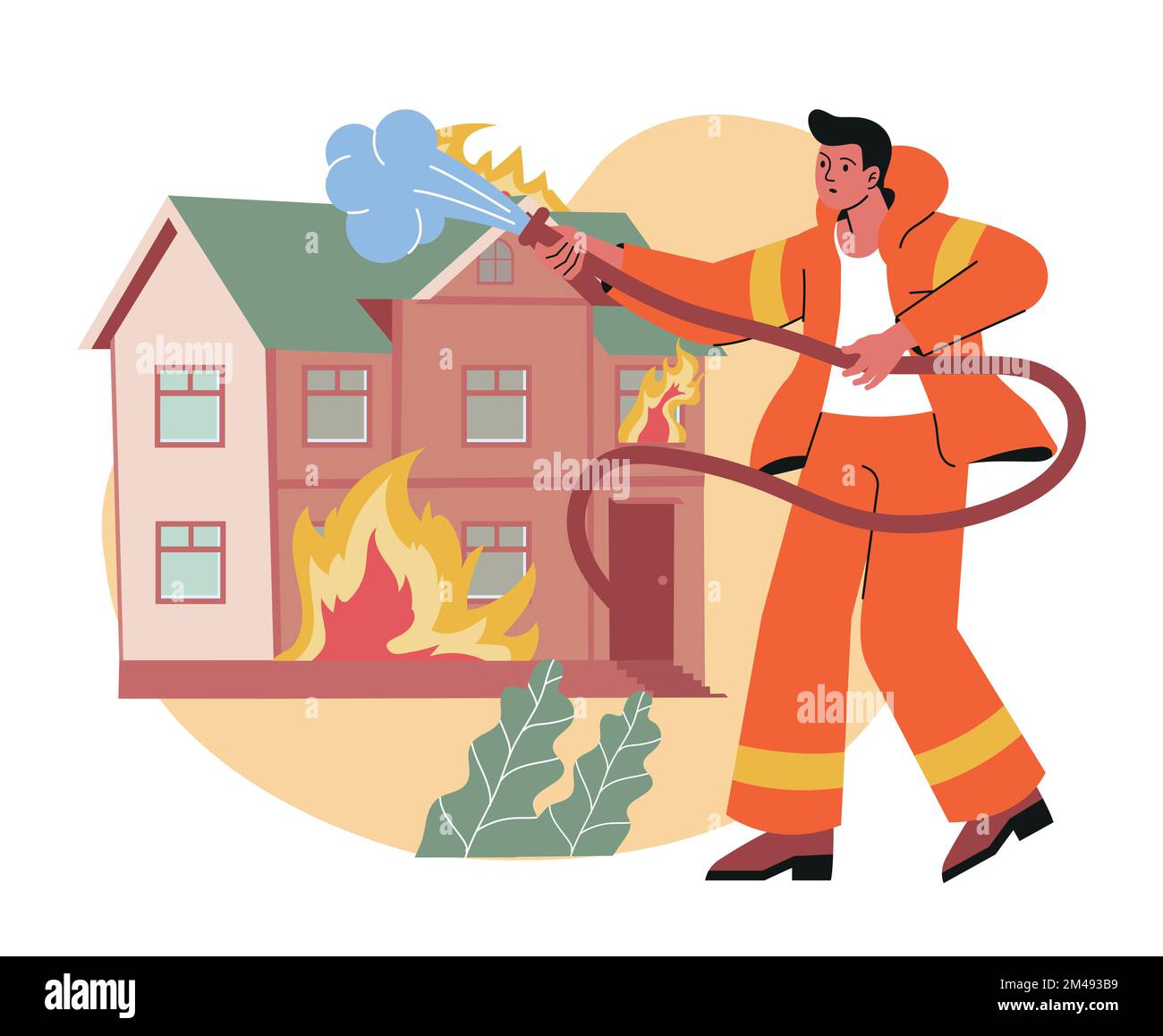 Concept d'urgence incendie Illustration de Vecteur