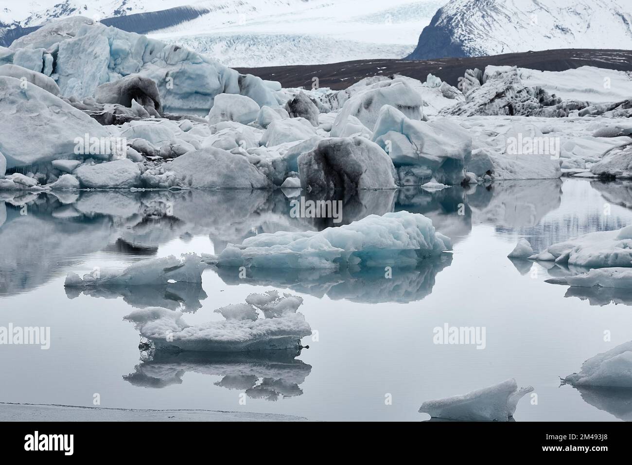 Le lac glaciaire en Islande Banque D'Images