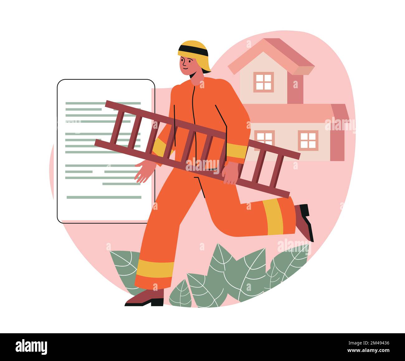 Concept d'urgence incendie Illustration de Vecteur