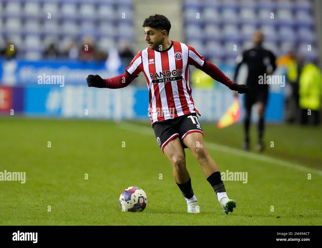 Wigan, Angleterre, le 19th décembre 2022. REDA Khadra de Sheffield Utd ion lors du match de championnat Sky Bet au DW Stadium, Wigan. Le crédit photo devrait se lire: Andrew Yates / Sportimage Banque D'Images