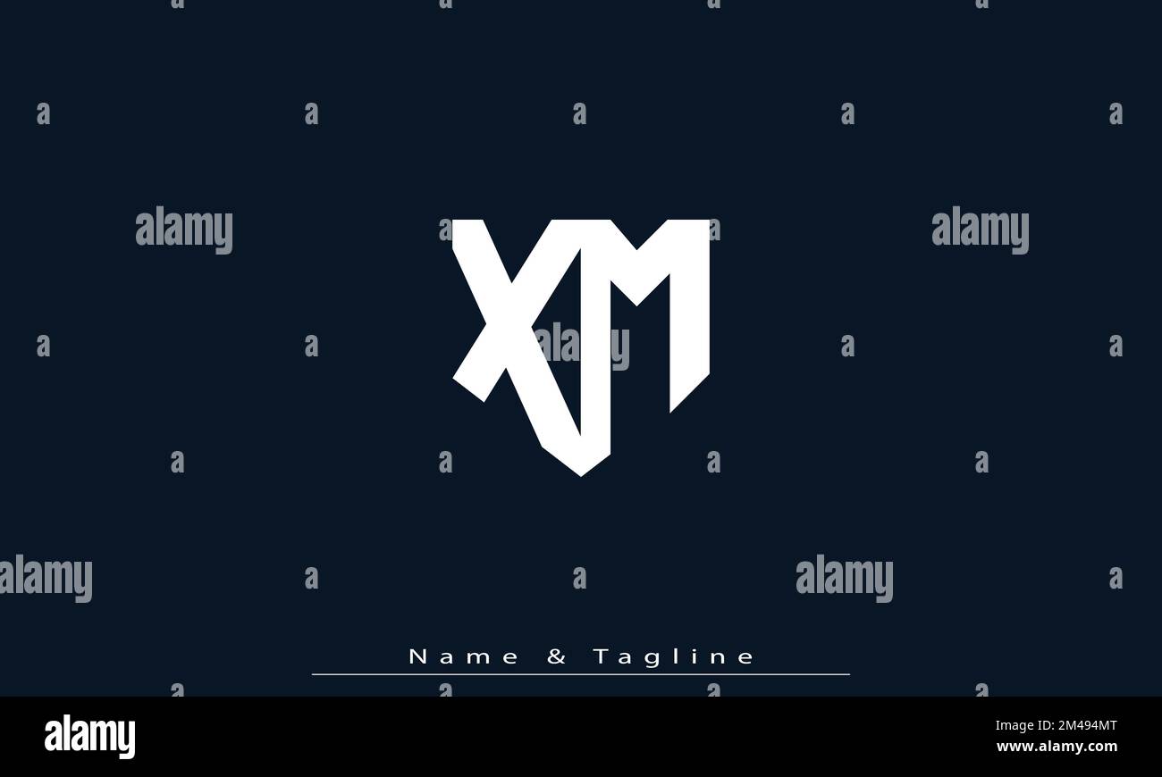 Lettres de l'alphabet initiales Monogram logo WM , MW Illustration de Vecteur