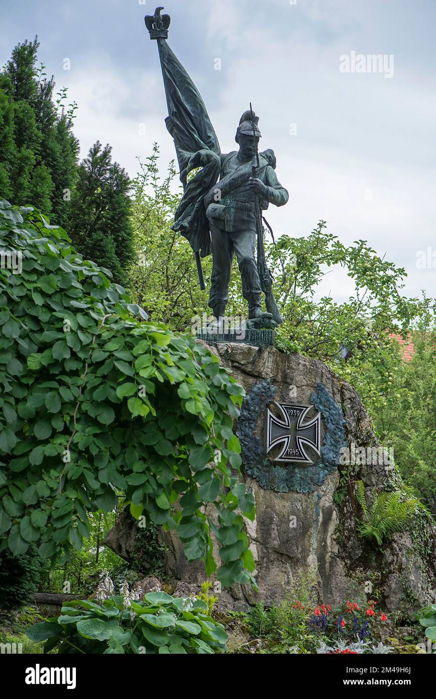 Mémorial de guerre de la première et de la deuxième guerre mondiale 1914 à 1918, 1939 à 1945, Bad Hindelang, Allgaeu, Bavière, Allemagne Banque D'Images