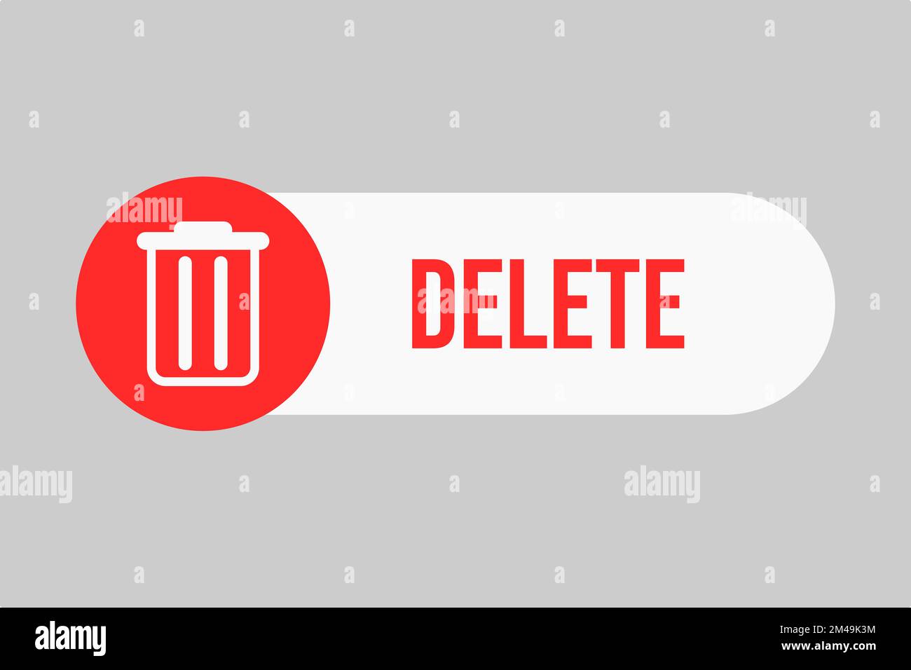 Bouton Supprimer, bouton Supprimer. Illustration de Vecteur