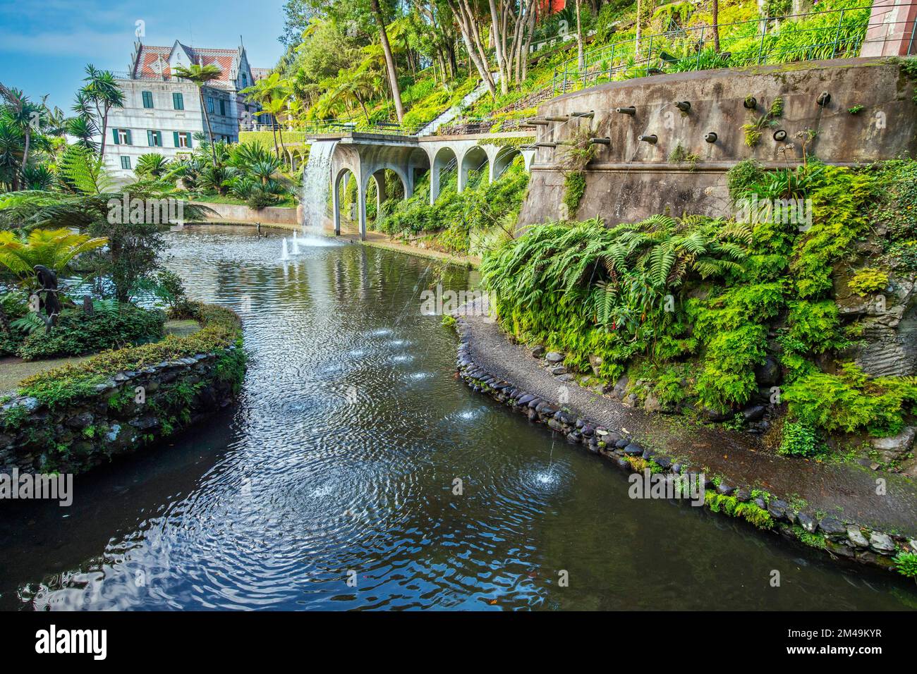 Jardin tropical du Monte Palace, Monte, Funchal, Île de Madère, Portugal Banque D'Images
