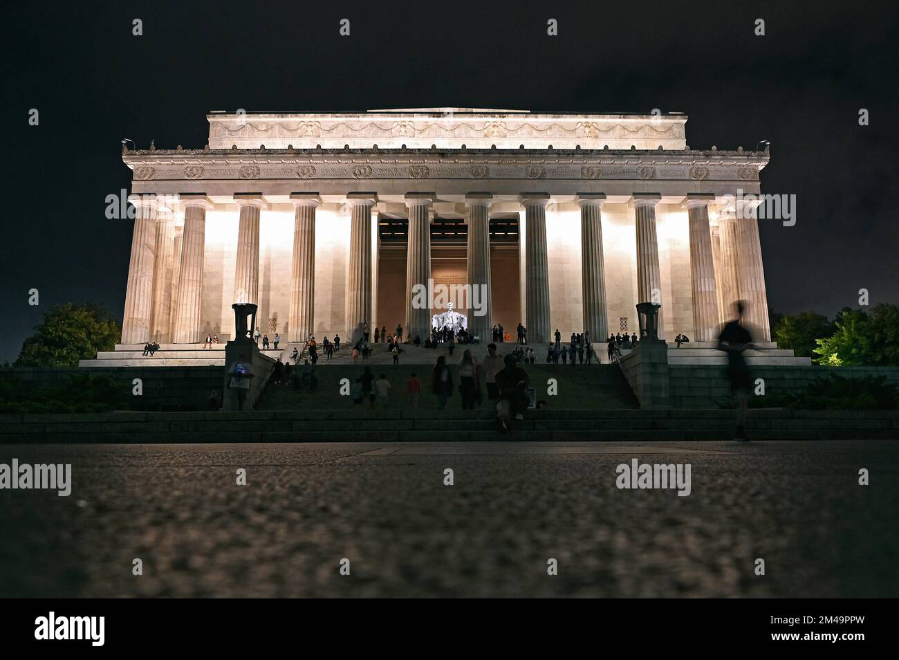 Lincoln Memorial sur le National Mall at Night, Washington DC, États-Unis d'Amérique Banque D'Images