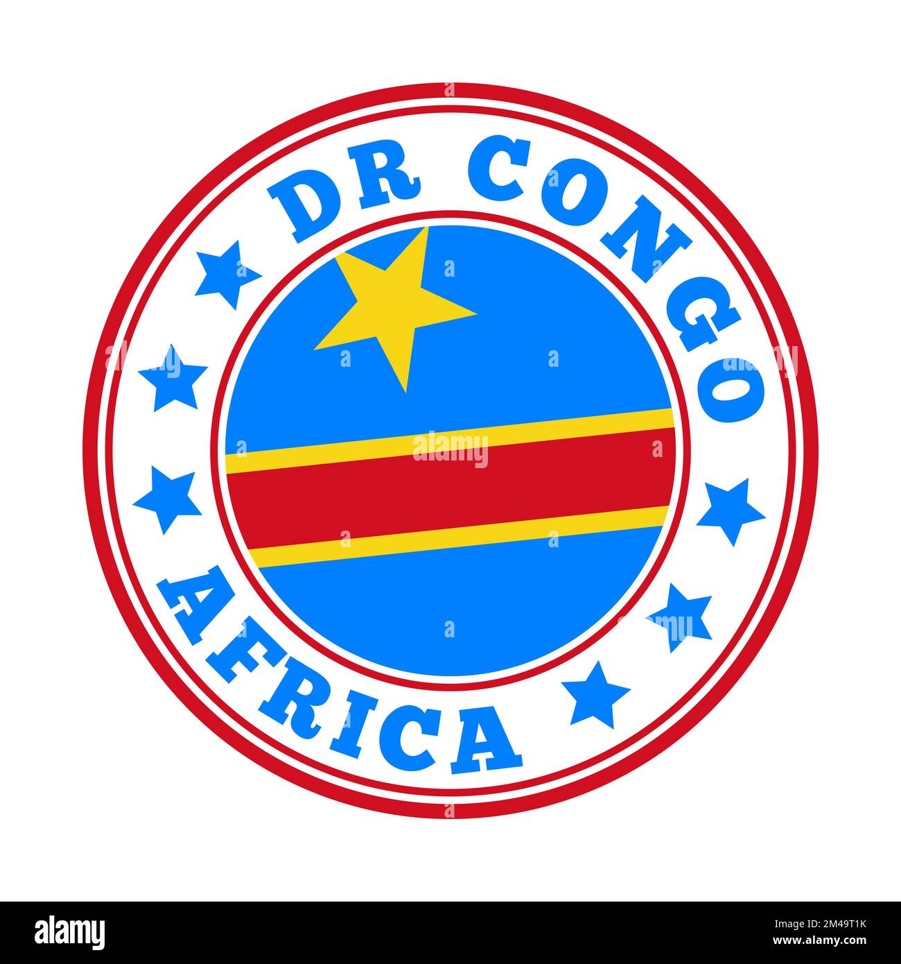 Panneau RD Congo. Logo rond du pays avec drapeau de la RD Congo ...