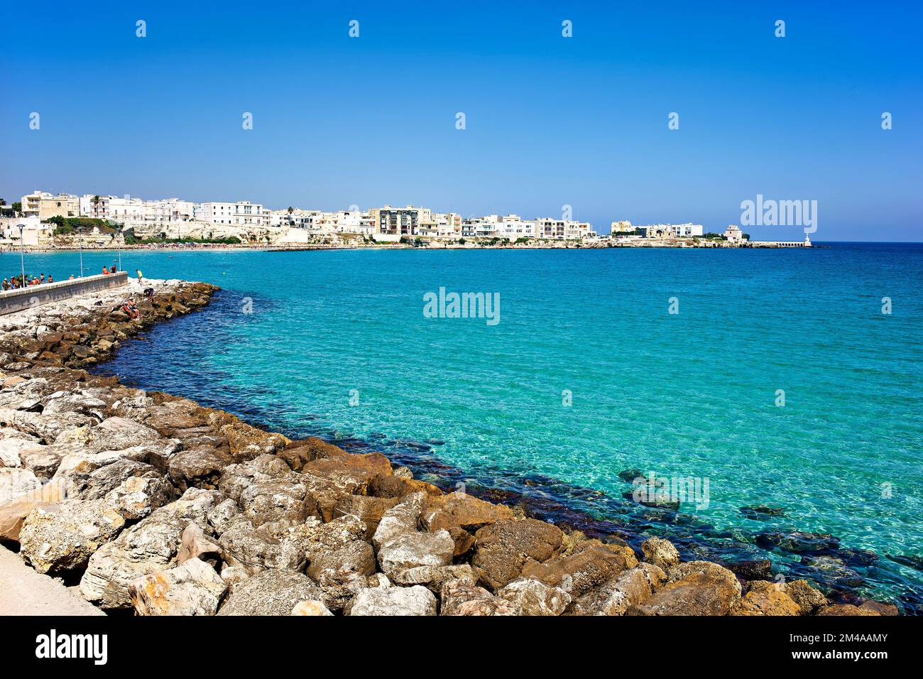Apulia Puglia Salento. Italie. Otranto. La plage Banque D'Images