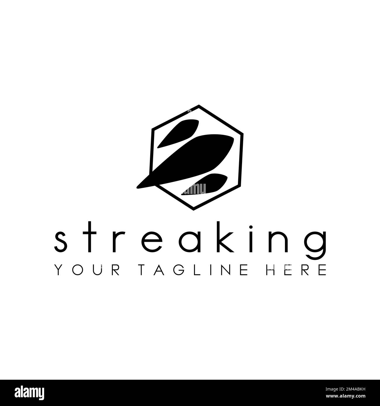 3 morceaux de pierres de météores volants en hexagone image graphique icône logo design abstrait concept vecteur stock. Peut être utilisé comme symbole lié à la vitesse. Illustration de Vecteur