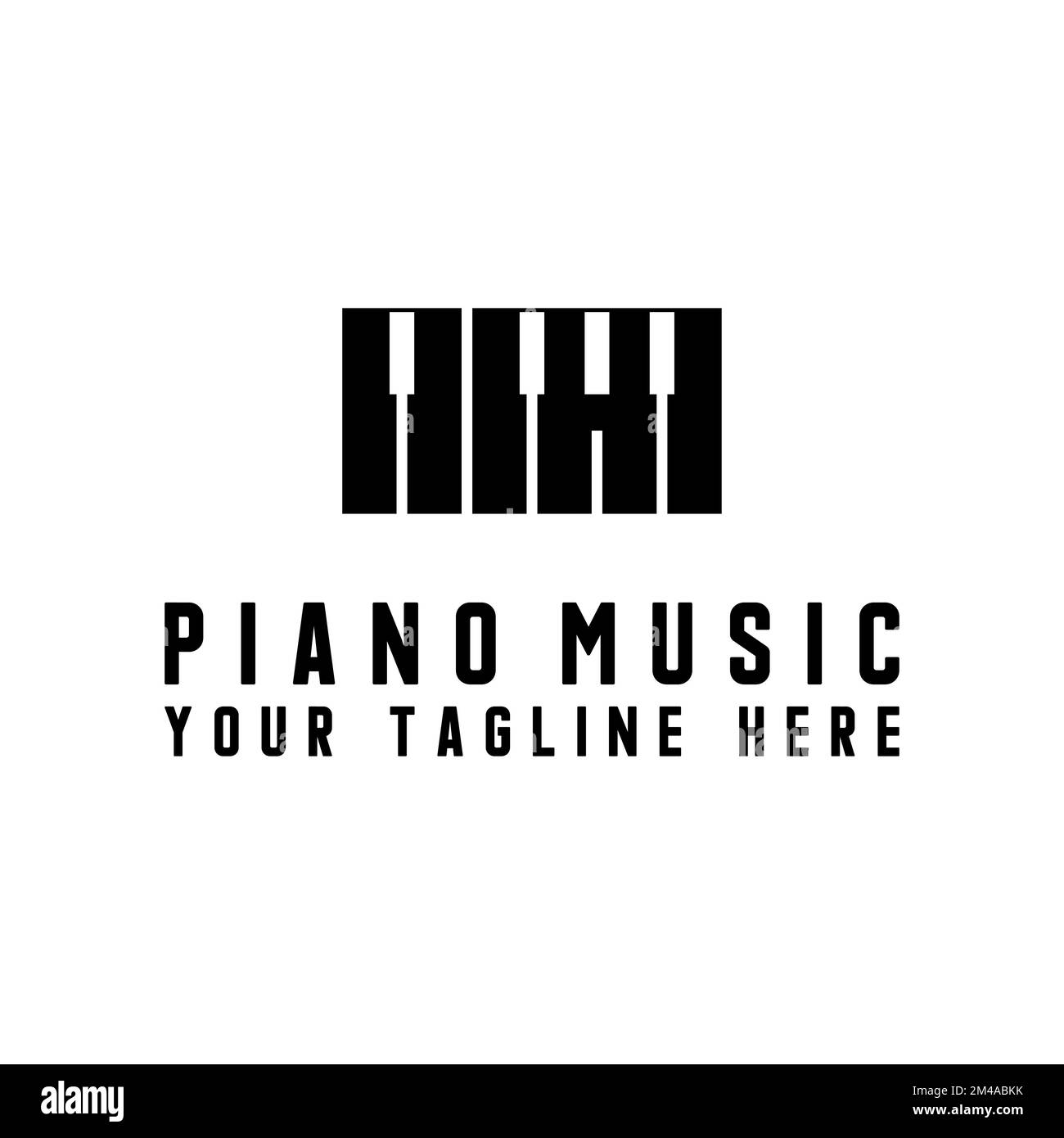 Piano bouton look attrayant image graphique icône logo design abstrait concept vecteur stock. Peut être utilisé comme symbole lié à la musique. Illustration de Vecteur