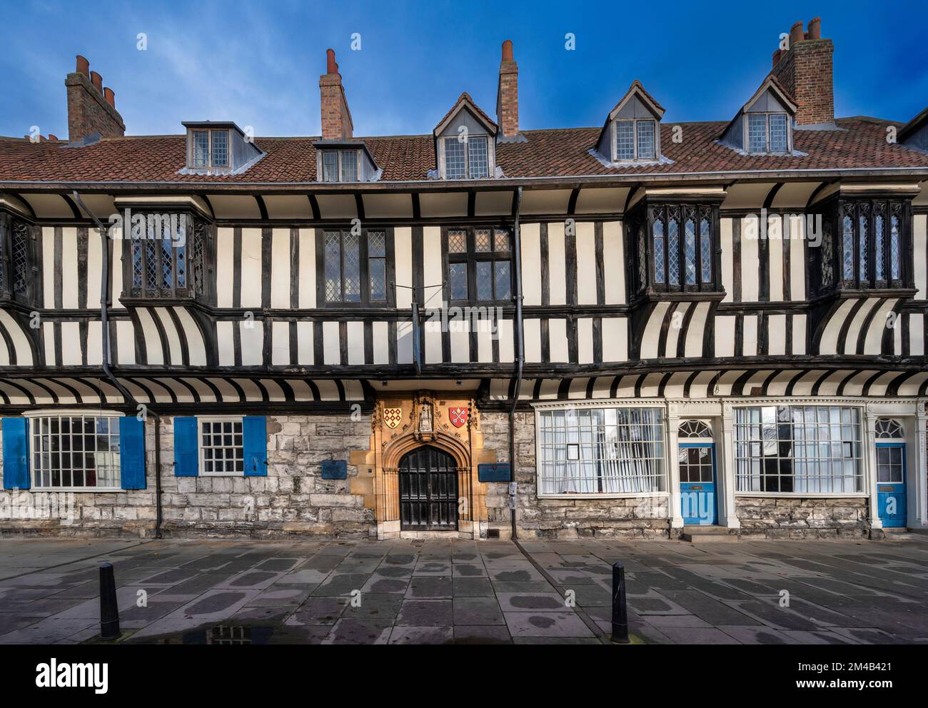 Bâtiments à colombage médiéval de St William's College, College Street, York, Yorkshire, Angleterre, Royaume-Uni, Europe Banque D'Images