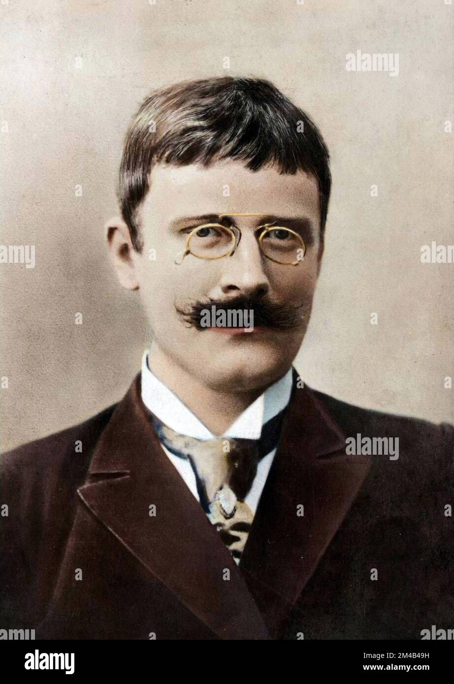 Portrait de l'auteur norvégien Knut Hamsun 1859-1952 Banque D'Images