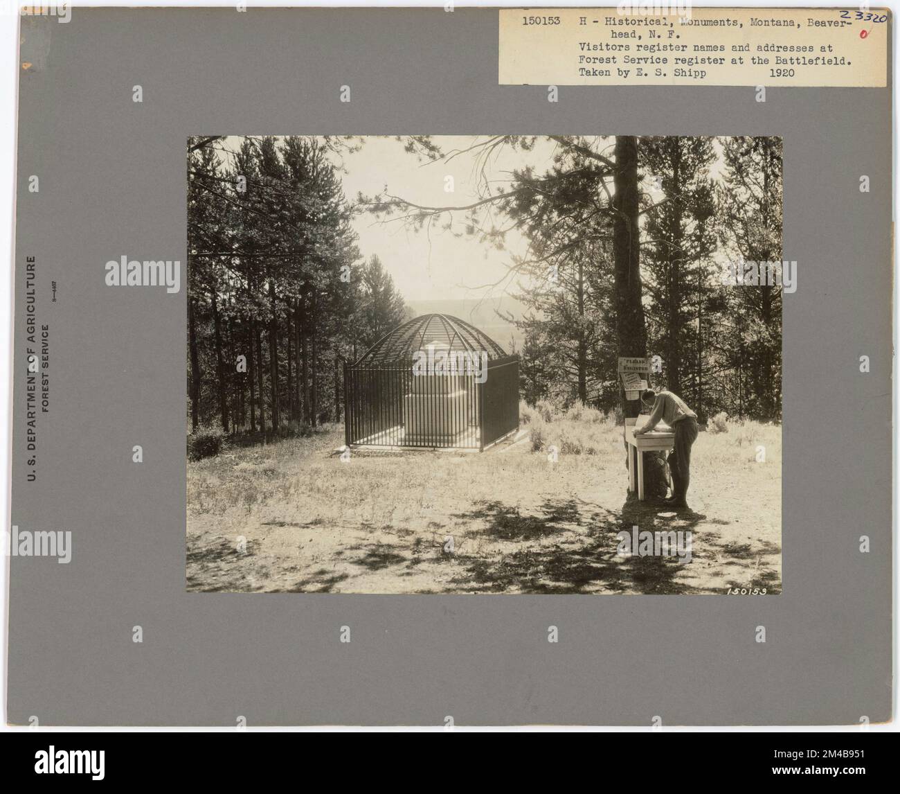 Monuments historiques - Montana. Photographies relatives aux forêts nationales, aux pratiques de gestion des ressources, au personnel et à l'histoire culturelle et économique Banque D'Images