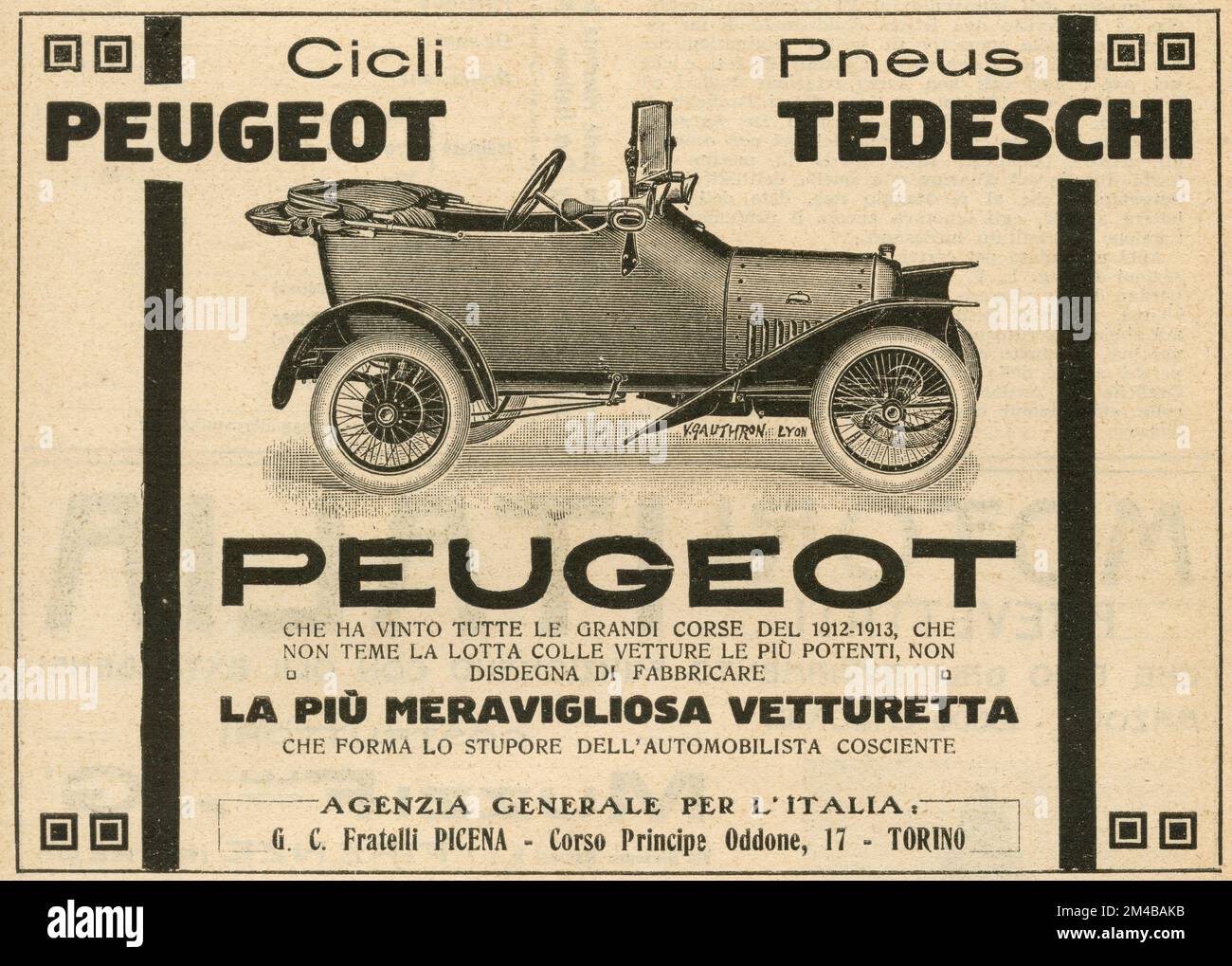 Publicité Peugeot 1935 – Modèles 201, 301, 401, 601 – Original Presse Noir Et Blanc