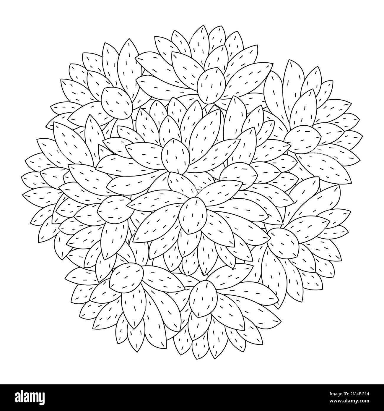 page de coloriage de fleur de lotus de simplicité artistique dessiné avec fleur sur fond isolé Illustration de Vecteur