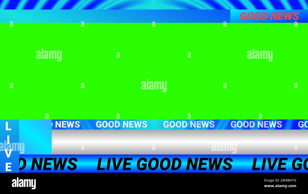 logo de l'actualité, actualités en direct et événements de l'actualité espace texte illustration image. Fond vert Actualités. Banque D'Images
