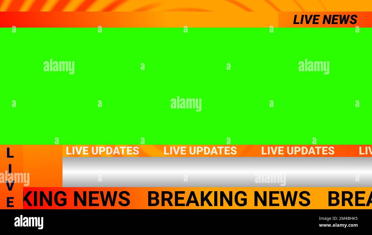 logo de l'actualité, actualités en direct et événements de l'actualité espace texte illustration image. Fond vert Actualités. Banque D'Images