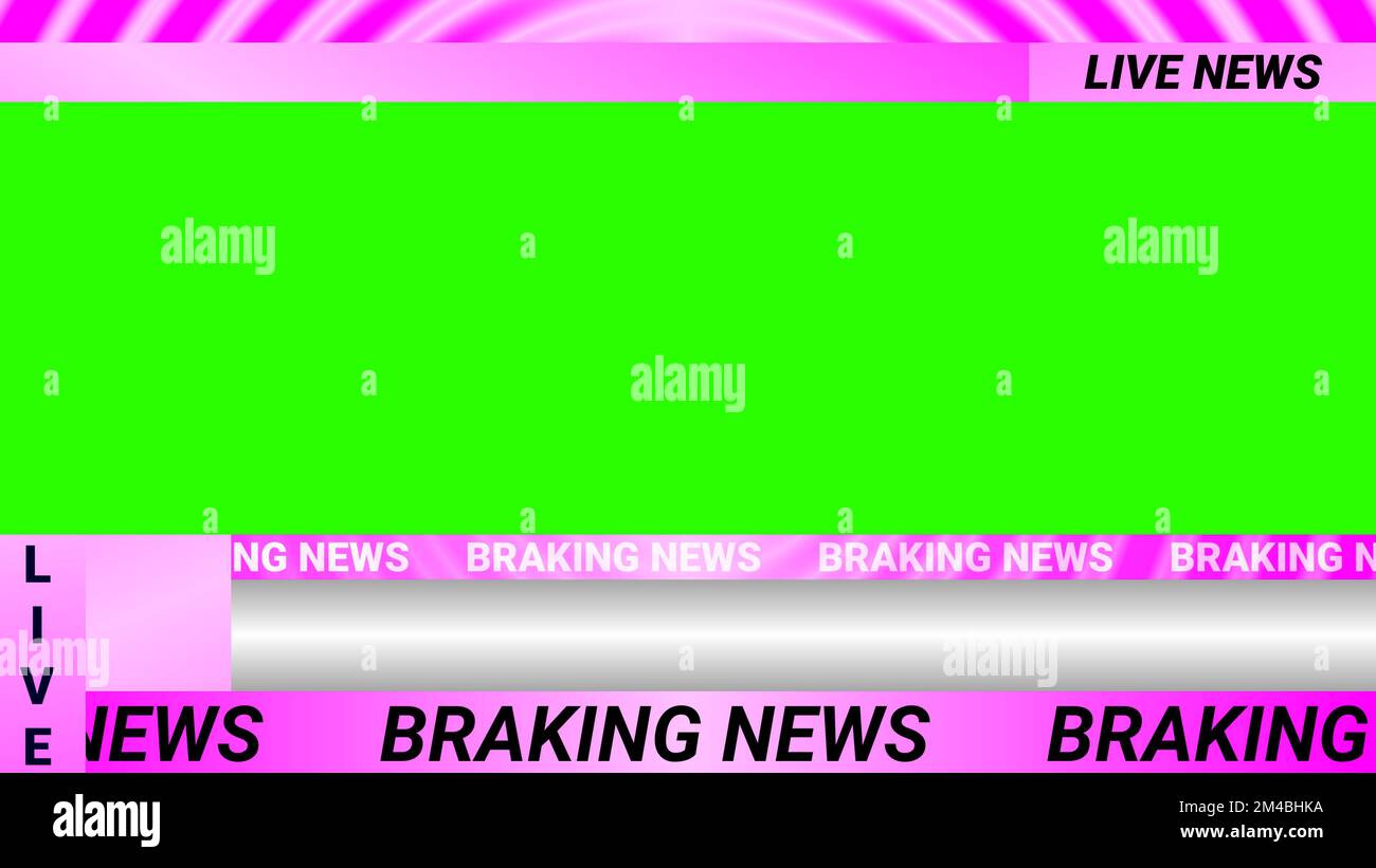 logo de l'actualité, actualités en direct et événements de l'actualité espace texte illustration image. Fond vert Actualités. Banque D'Images
