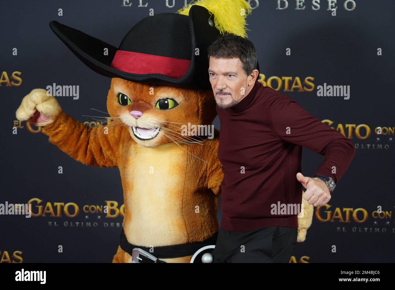 Acteur Antonio Banderas au film de photocall El Gato con Botas: El ultimo deseo à Madrid le mardi 20 décembre 2022 crédit: CORDON PRESS/Alay Live News Banque D'Images