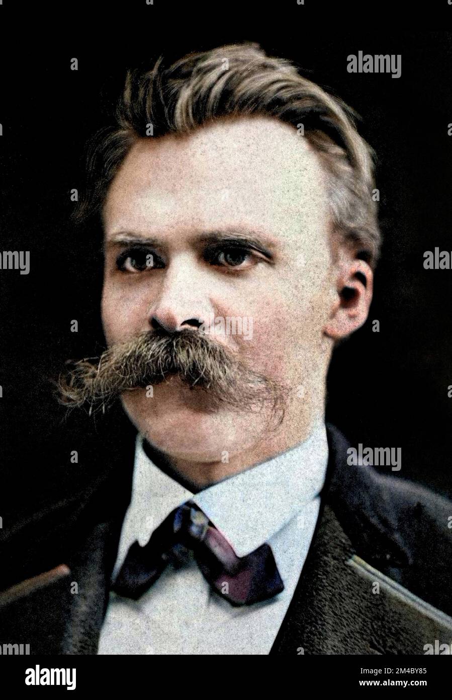 Portrait de Friedrich Nietzsche (1844 -1900) - photo collégiée Banque D'Images
