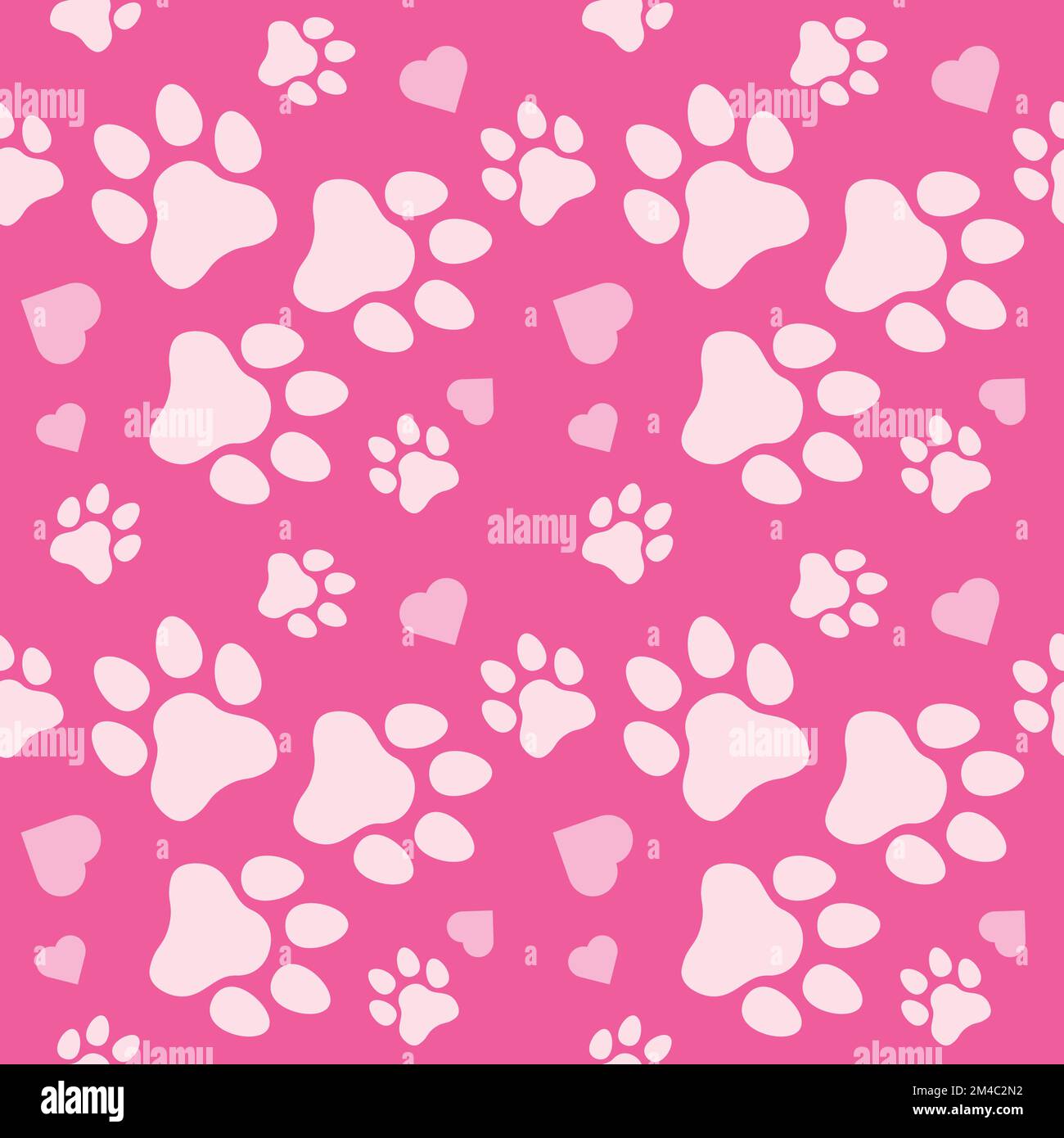 Fond d'empreinte d'animal de chien et de chat à motif vectoriel sans couture Paw pour l'illustration du tissu, de la texture et du papier peint Illustration de Vecteur