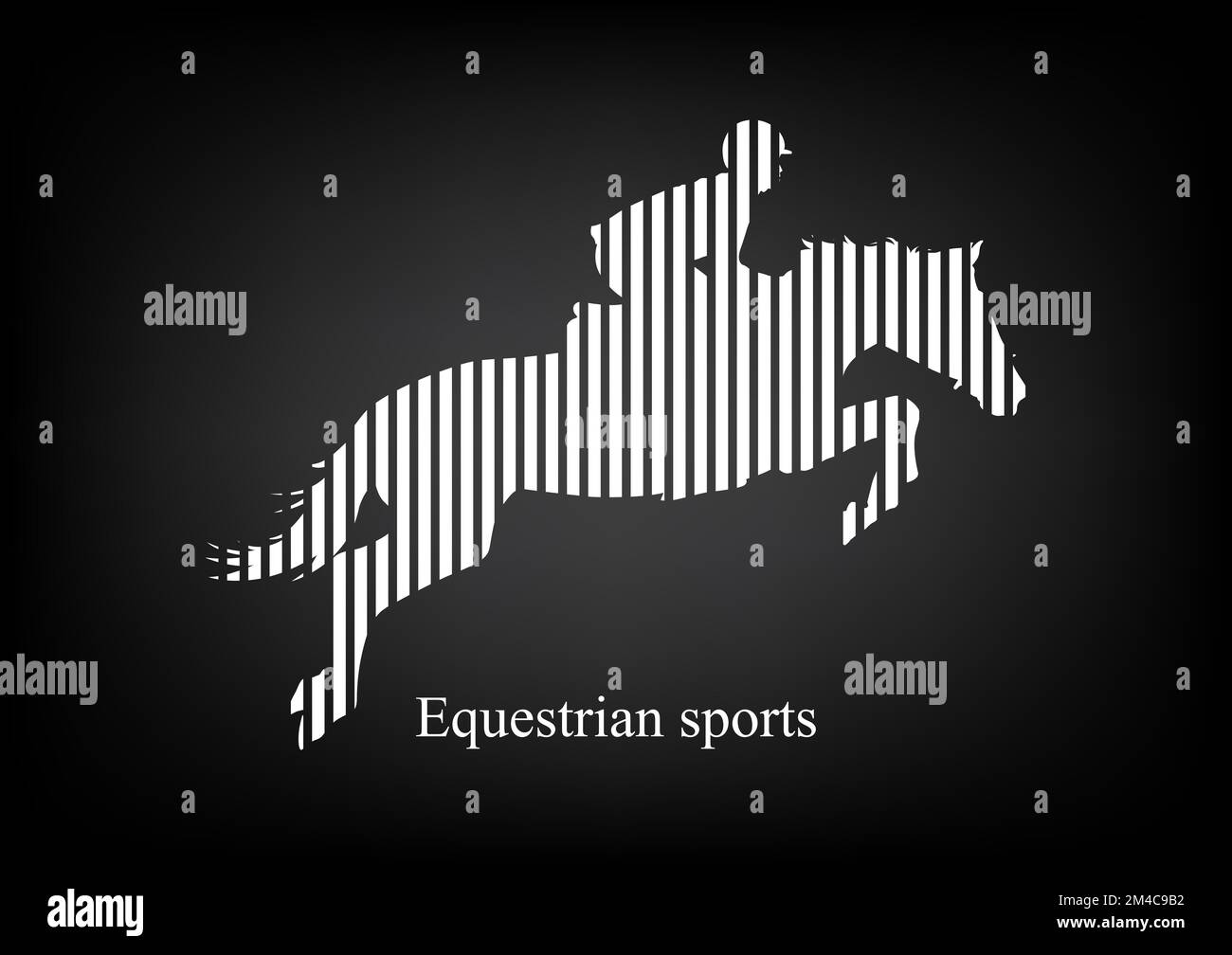 Ligne de dessin graphique course de chevaux blanc pour l'illustration du vecteur de course Illustration de Vecteur