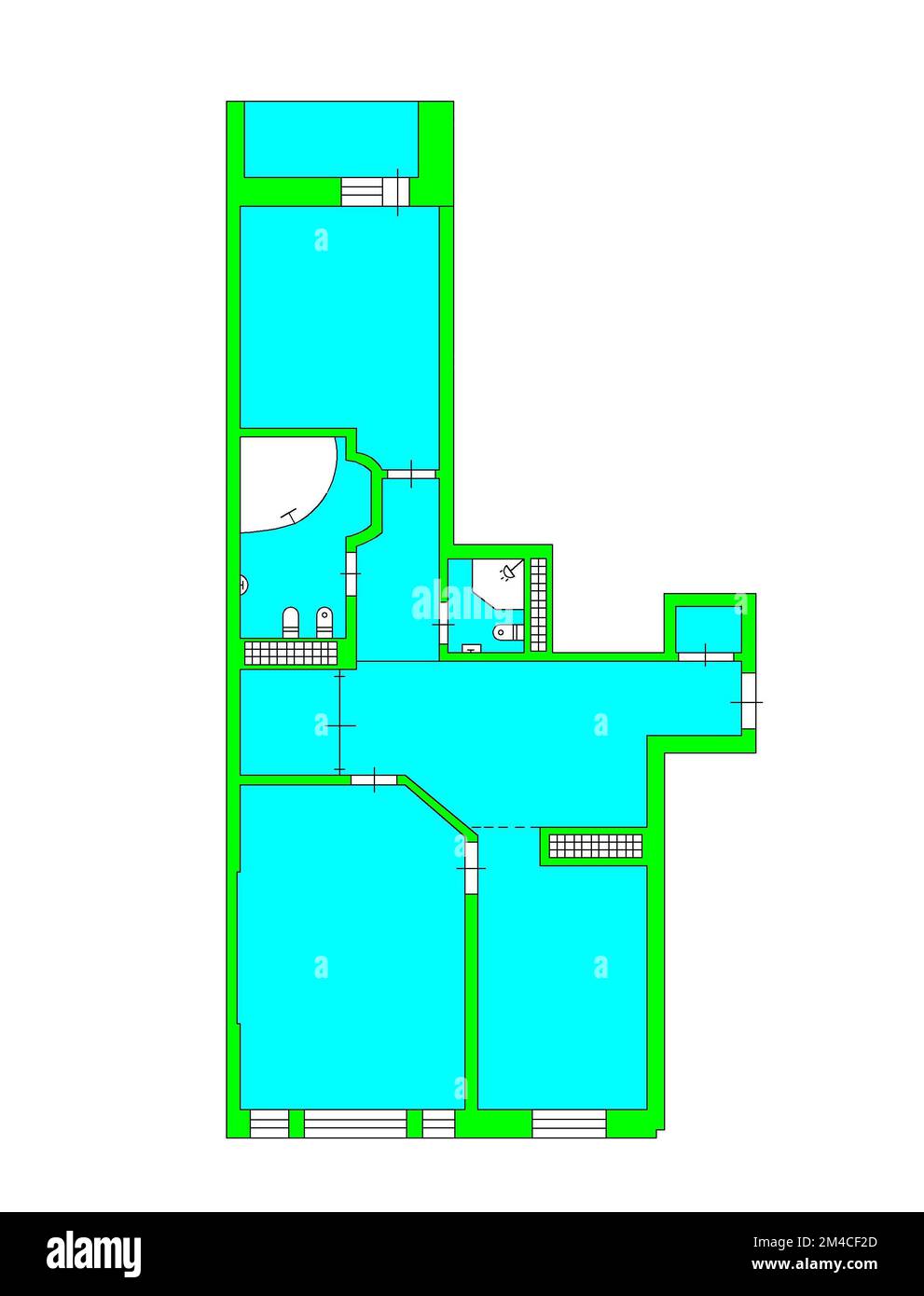 Ensemble de plans de la surface de vente. plan de 2d étages. Plan de la surface de vente. Concept de plan d'appartement. Plan d'étage isométrique. Lire le plan de l'étage. Banque D'Images
