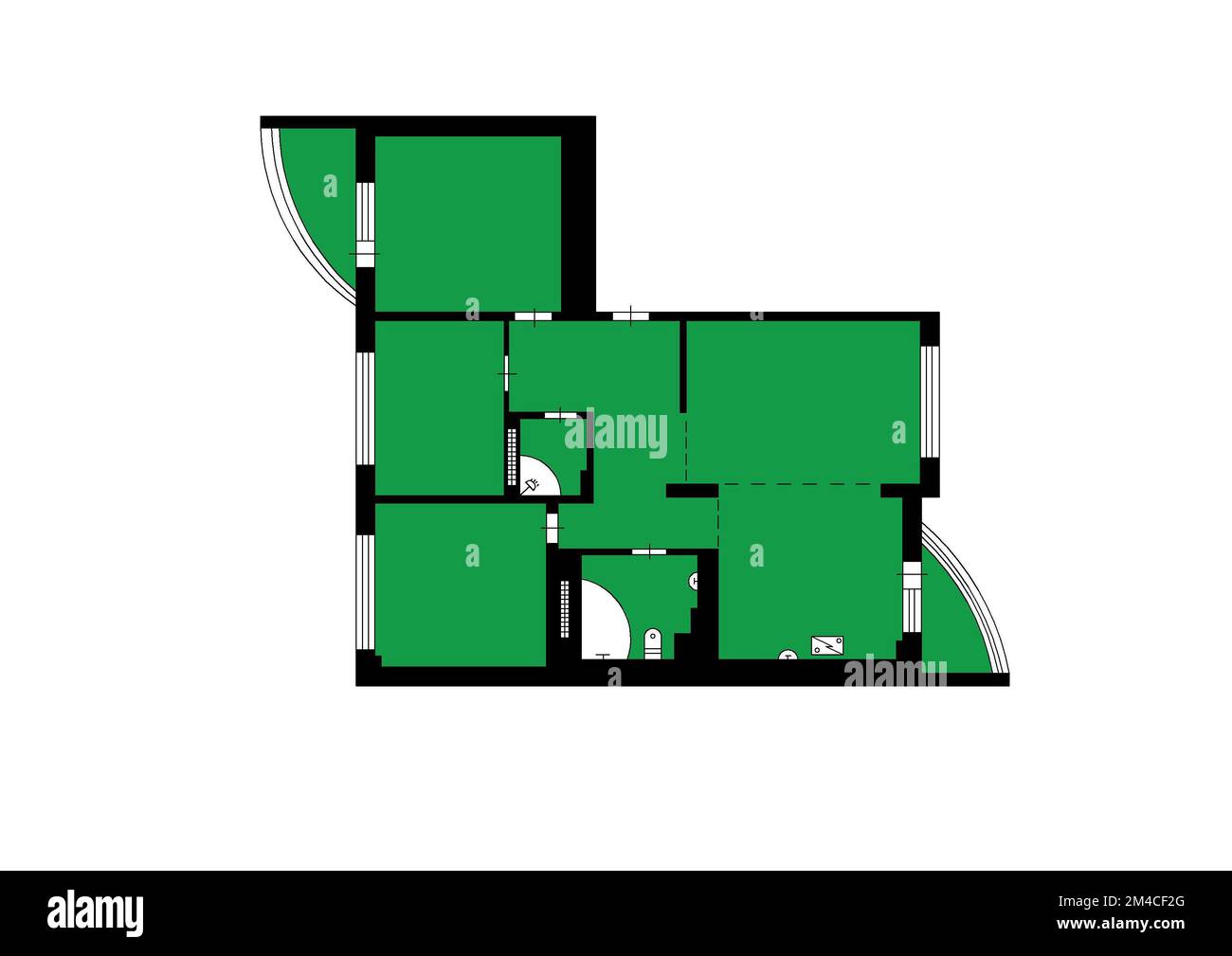 Ensemble de plans de la surface de vente. plan de 2d étages. Plan de la surface de vente. Concept de plan d'appartement. Plan d'étage isométrique. Lire le plan de l'étage. Banque D'Images