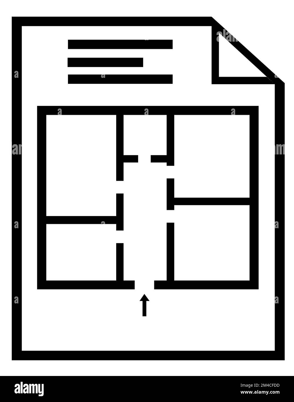 Images de logo de propriété. Icône de la ligne noire de la maison. Icône du plan d'étage. Élément média populaire. Symbole immobilier. Banque D'Images