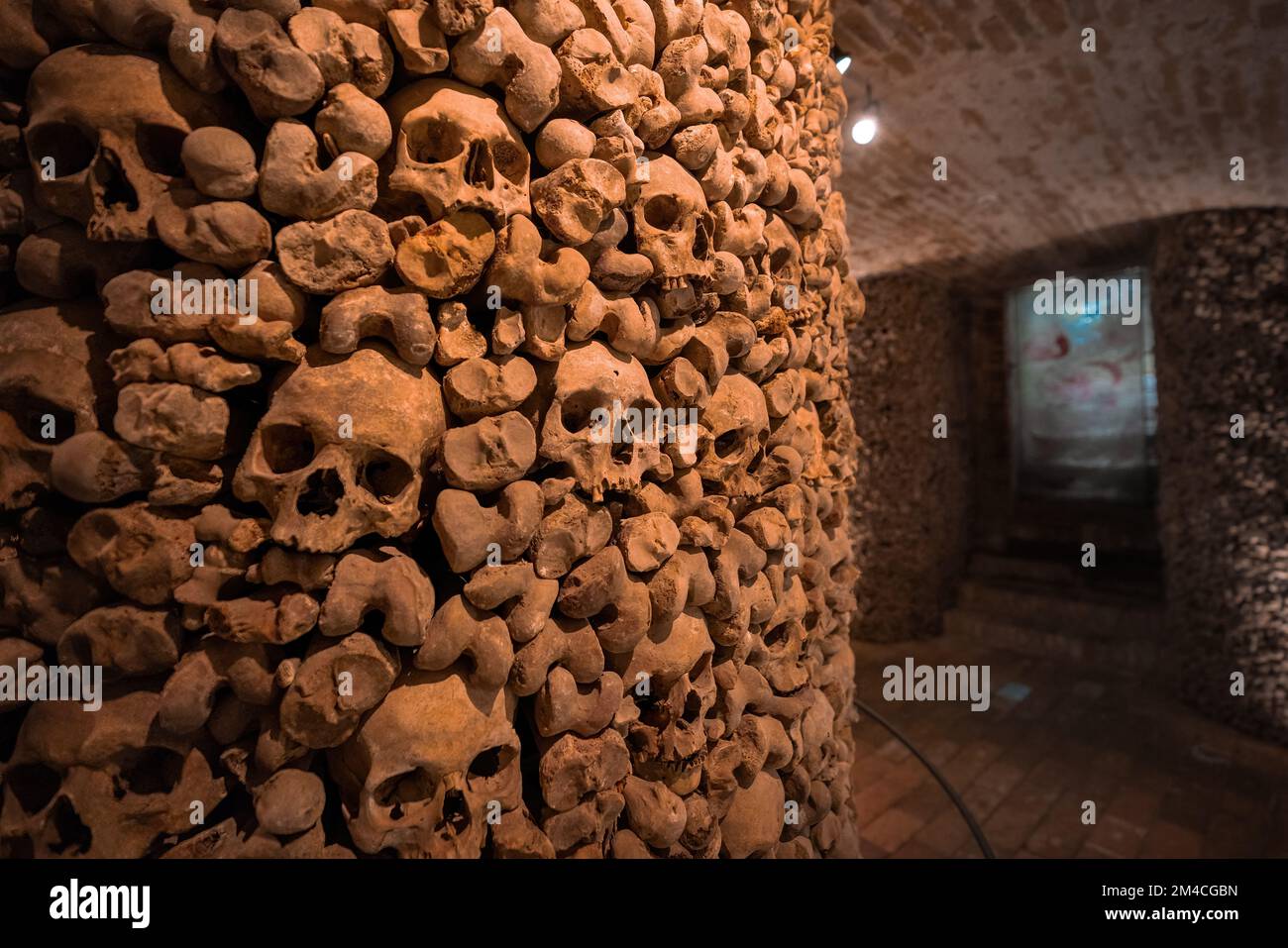 Brno Ossuary sous St Eglise James - Brno, République Tchèque Banque D'Images